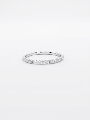 0.15ct Round Brilliant Natural Diamond Platinum Half Eternity Ring SR3687