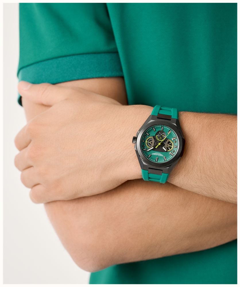 Aston Martin Thrill TKS W Quartz Multifunction (42mm) Podium Green Dial / Podium Green Silicone Strap MTRI1F503 - alternate view 6