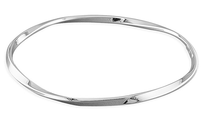 CME Leicester Limited H1580/S Sterling Silver Flat Twisted Jewellery