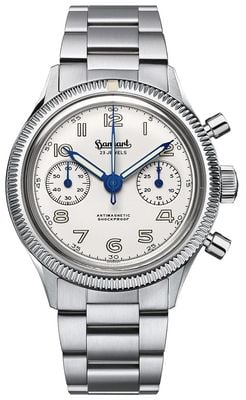 Hanhart 417 ES Moby Dick (39mm) White Dial / Stainless Steel Bracelet H701.202-6428