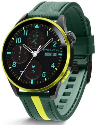 Reflex Active Series 54 AMOLED GPS Smart Calling Watch - Green & Yellow RA54-2238