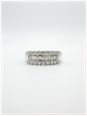 Perfection Diamond 0.76ct Baguette & Round Brilliant Natural Diamond 9ct White Gold Half Eternity Pavé Ring J11305