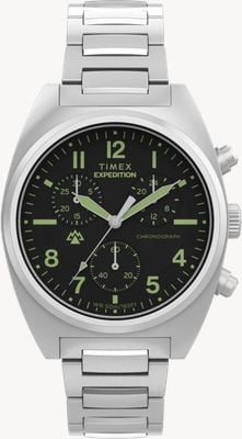 Timex Expedition Capstone Chronograph (41mm) Black Dial / Stainless Steel Bracelet TW2Y61200