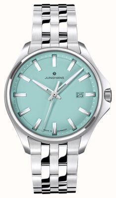 Junghans Meister S Quartz 35 (35mm) Lacquered Green Dial / Stainless Steel Bracelet 47/4530.44