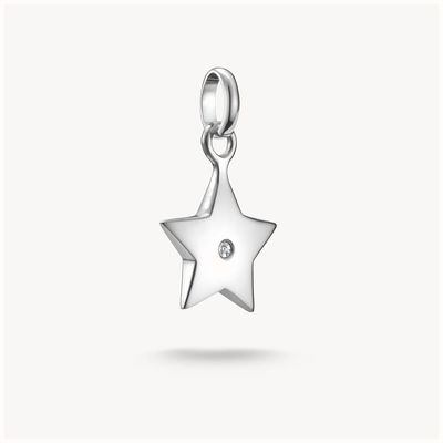Thomas Sabo Charm Pendent Star With White Stone Connect Silver C1238-051-14