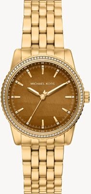 Michael Kors Bryant (35mm) Brown Dial / Gold PVD Stainless Steel Bracelet MK7581