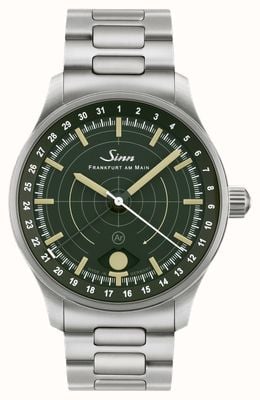 Sinn 308 Hunting Watch (40mm) Dark Green Dial / Stainless Steel H-Link Bracelet 308.010 H LINK