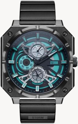 STORM STORM VYRONET SLATE / Aqua Skeleton Dial / Stainless Steel Bracelet 47575/SL/AQ