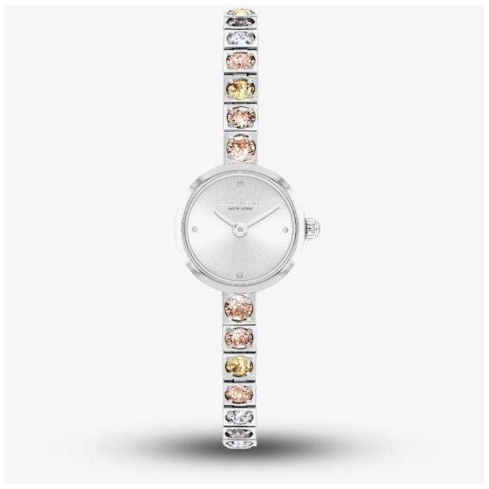 Coach 14504722 Ladies Iris Silver Dial Multi Colour CZs Watch