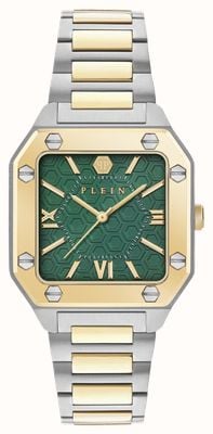 Philipp Plein PLEIN EDGE Quartz (34mm) Green Dial / Two-Tone Stainless Steel Bracelet PWZGA0226