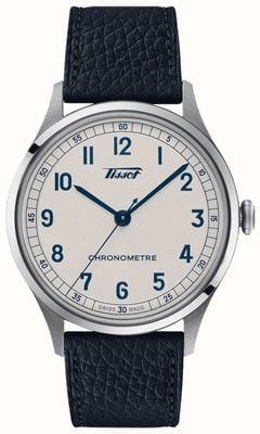 Tissot Heritage 1938 Automatic COSC (39mm) Silver Dial / Blue Leather and Steel Mesh Straps T1424641603200