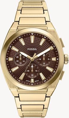 Fossil Everett 44 mm Chronograph Gold-Tone Stainless Steel Watch FS6184