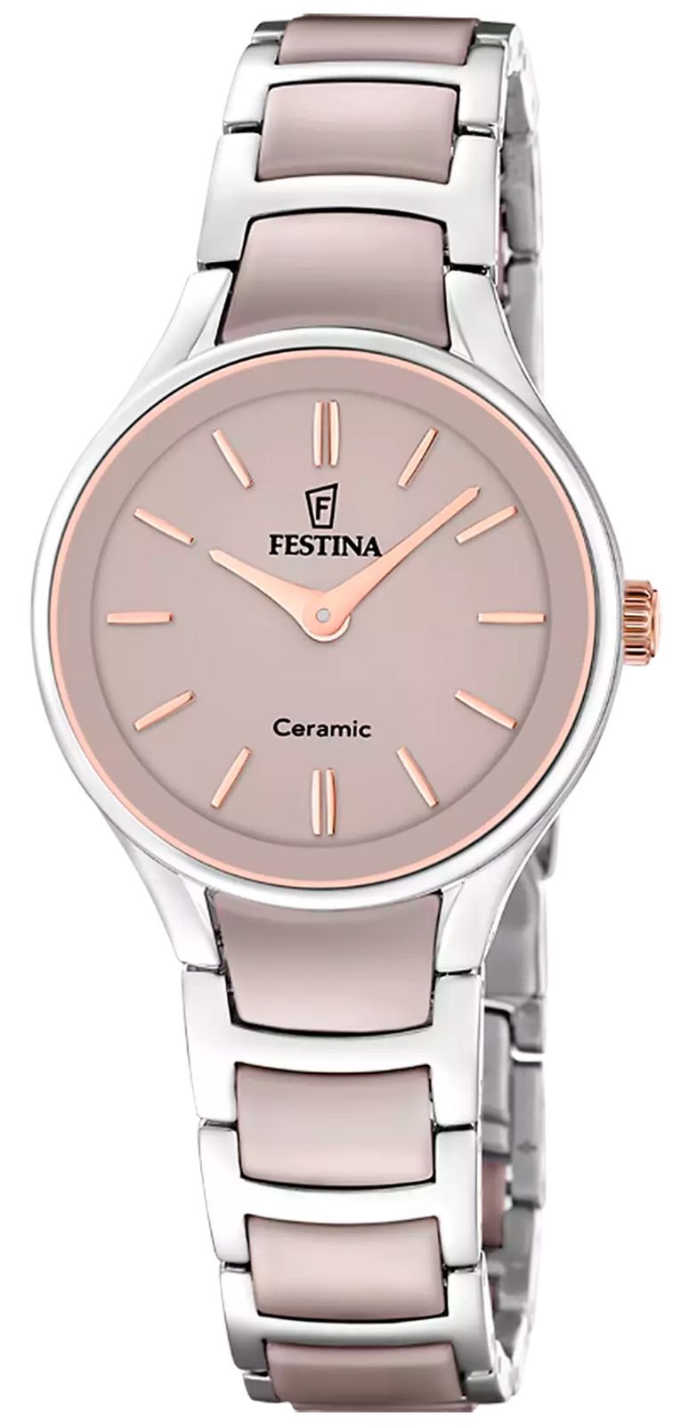 Festina F20752/2 Ceramic Quartz (30.5mm) Pink Dial / Watch
