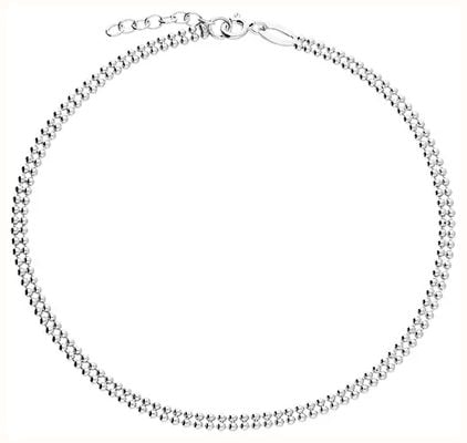 James Moore CME Silver Mini Ball Double Layer Anklet H4949/S