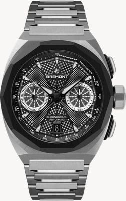 Bremont Supernova Chronograph Automatic (41mm) Black Galvanic Metal Dial / Stainless Steel Bracelet SN41-CHR-SS-BK-B