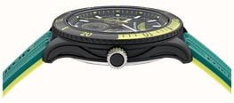 Aston Martin Aramco Formula One™ Team PIT W Quartz Multifunction (46mm) Black Dial / Podium Green Silicone Strap MTFP1F501 - alternate view 3