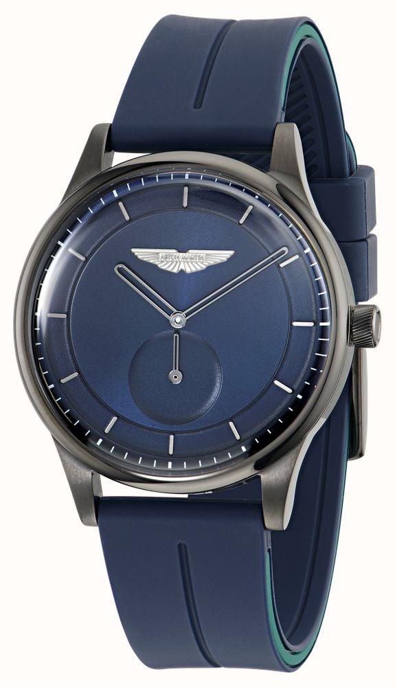 Aston Martin SLS Icon Small-Seconds Quartz (40mm) Navy Blue Dial / Navy Blue Silicone Strap MTIL1F602 - alternate view 2