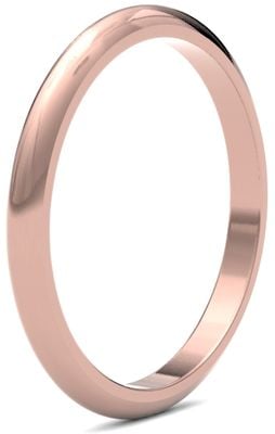 James Moore Wedding Rings | 9ct Rose Gold | 2mm | Heavy | D-Shape | AG_2LHD-9R