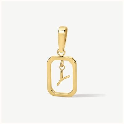D.LOUISE Gold Tone Floating Initial Pendant - Y CH-18-25