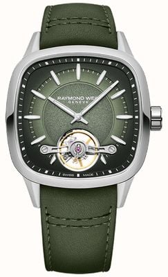 Raymond Weil Freelancer Calibre RW1212 Automatic (40mm) Green Dial / Green Leather 2790-STC-52051