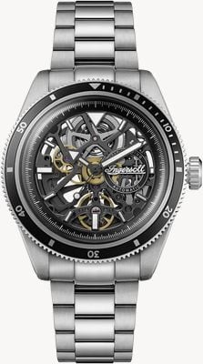Ingersoll THE BUCK Automatic (43mm) Black Skeleton Dial / Stainless Steel Bracelet I18001