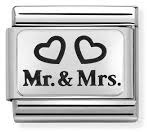 Nomination Classic Mr. And Mrs. With Hearts Charm 330109/01