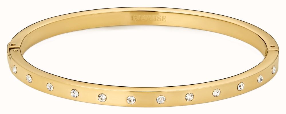 D.LOUISE Gold-Tone 3.5mm slim Eternity Bangle YBB-017-02