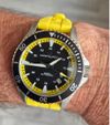 Customer picture of Hamilton Khaki Navy Scuba Automatic (40mm) Black Dial / Acid Yellow Rubber Strap H82395332