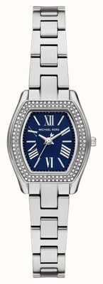 Michael Kors Petite Chelsea Pavé Quartz (25mm) Blue Dial / Stainless Steel Bracelet MK7621