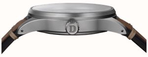 Damasko DF10 Three-Hand Automatic (39mm) Old Radium Black Dial / 'Vintage' Brown Leather Strap Watch DF10-AUTO RADIUM - alternate view 2