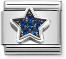 Nomination Classic Blue Star Oxidised Sterling Silver & Steel Charm 330323/09