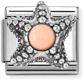 Nomination Classic Starfish Pink Coral Stone Charm 330511/07