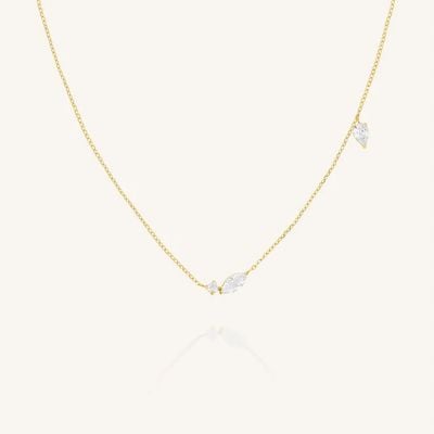 Rosefield Jewellery Mix Soft Necklace Gold Stainless Steel JNMSG-J1306