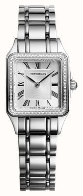 Herbelin Luna Diamond Quartz (24mm) Silver Guilloché Dial / Stainless Steel Bracelet 17457B62Y01