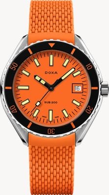 DOXA SUB 200 Professional (42mm) Orange Iconic Dial / Orange FKM Rubber Strap 799.10.351.21