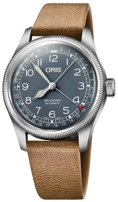 ORIS Big Crown Pointer Date Automatic (40mm) Blue Dial / Brown Leather Strap 01 754 7785 4065-07 6 20 10