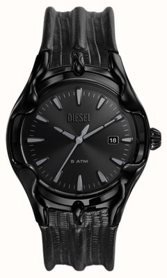 Diesel Men's Vert (44mm) Black Dial / Black Textured Leather Strap DZ2193