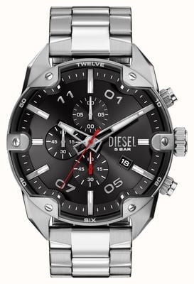 Diesel Spiked Chronograph (49mm) Black Dial / Stainless Steel Bracelet DZ4709