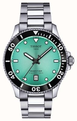 Tissot Seastar 1000 Quartz (40mm) Turquoise Dial / Stainless Steel Bracelet T1204101109100