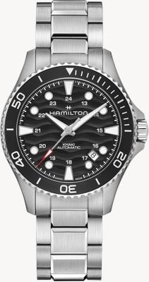 Hamilton Khaki Navy Scuba Automatic (40mm) Black Wave Dial / Stainless Steel Bracelet Watch H82415130