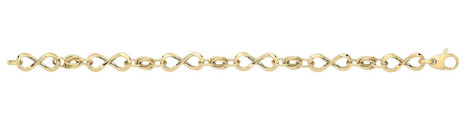 Treasure House BR688 9ct Yellow Gold Hollow Bracelet Jewellery