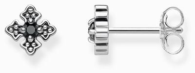 Thomas Sabo Rebel At Heart | Stud Earrings | Sterling Silver | Black Crystal H2021-643-11