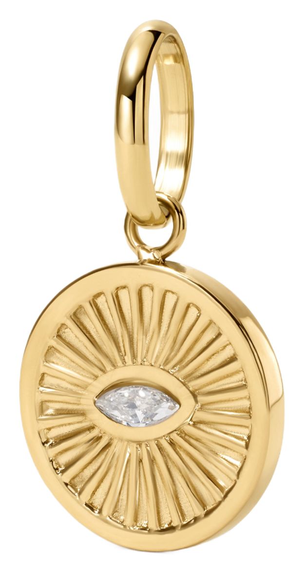 D.LOUISE CH-62 Gold Plated Mini Evil Eye Talisman Charm Jewellery