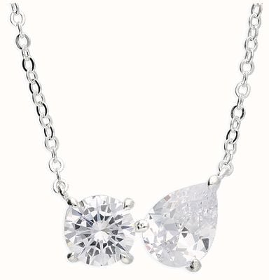 Silver Necklace Toi Et Moi Necklace H5783/D