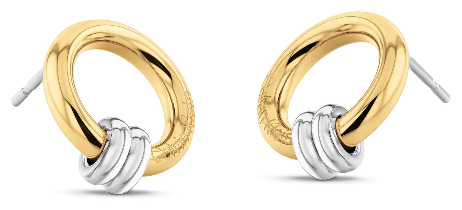 Calvin Klein 35000926 Duality Two-Tone Hoop Earrings Jewellery
