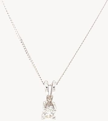 18k White Gold 0.25 SI Diamond Pendant J22300