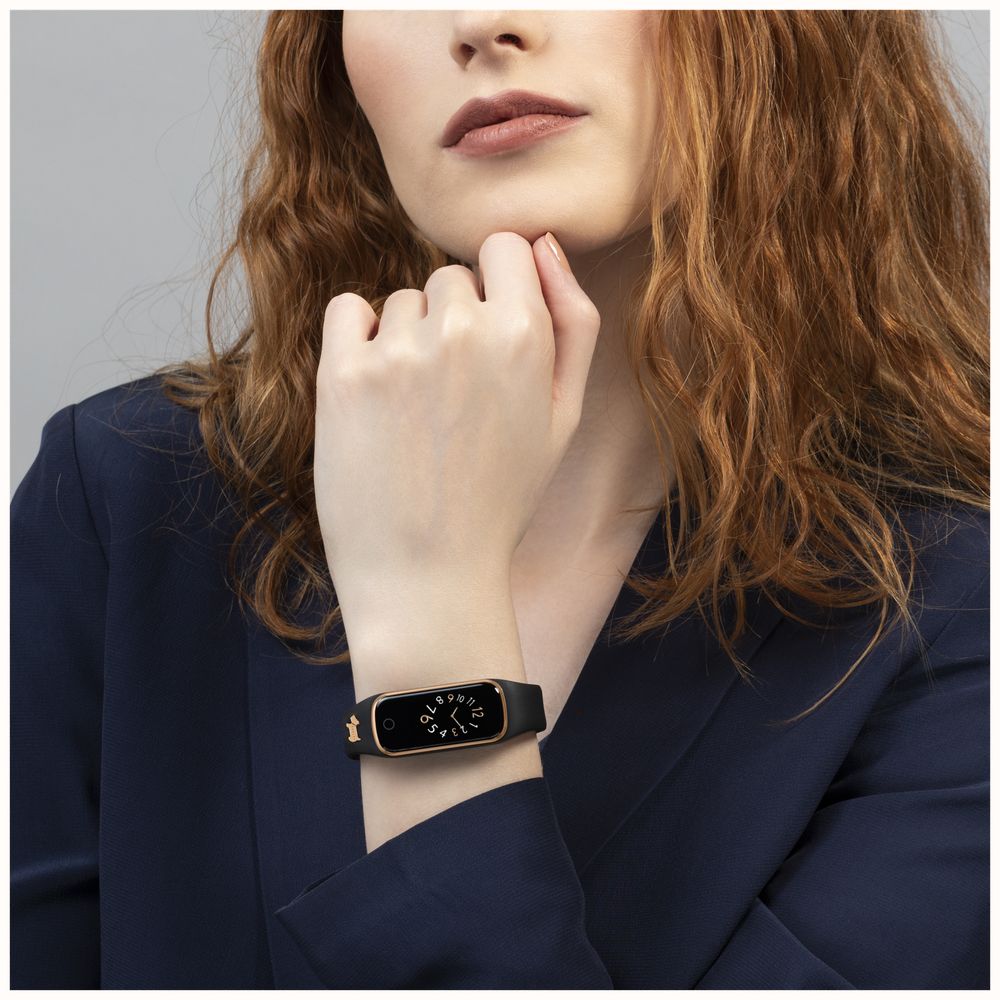 Radley Series 08 Activity Tracker Black Rubber Strap W/ Rose Gold