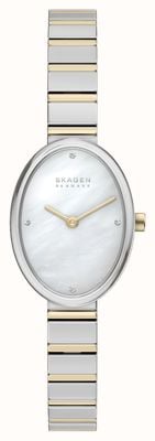 Skagen Anita Oval Quartz (20mm) Mother-of-Pearl Dial / Two-Tone Stainless Steel Bracelet SKW3198 Skagen Anita Oval Quartz (20mm) Mother-of-Pearl Dial / Two-Tone Stainless Steel Bracelet SKW3198