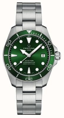 Certina DS Action Diver | Green Dial | Stainless Steel Bracelet C0328071109100