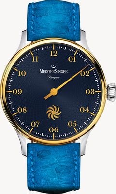 MeisterSinger Pangaea Automatic (40mm) Deep Blue Fermata Dial / Blue Leather Strap PDS917GLG-SF014
